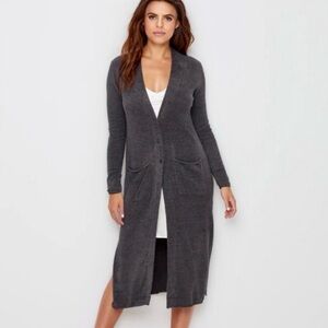 Barefoot Dreams Slate CozyChic Ultra Lite Knit Duster Cardigan Size Extra Large
